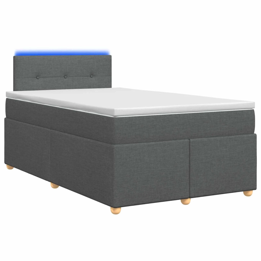 Letto box spring con materasso Grigio Scuro 120 x 190 cm 3452374