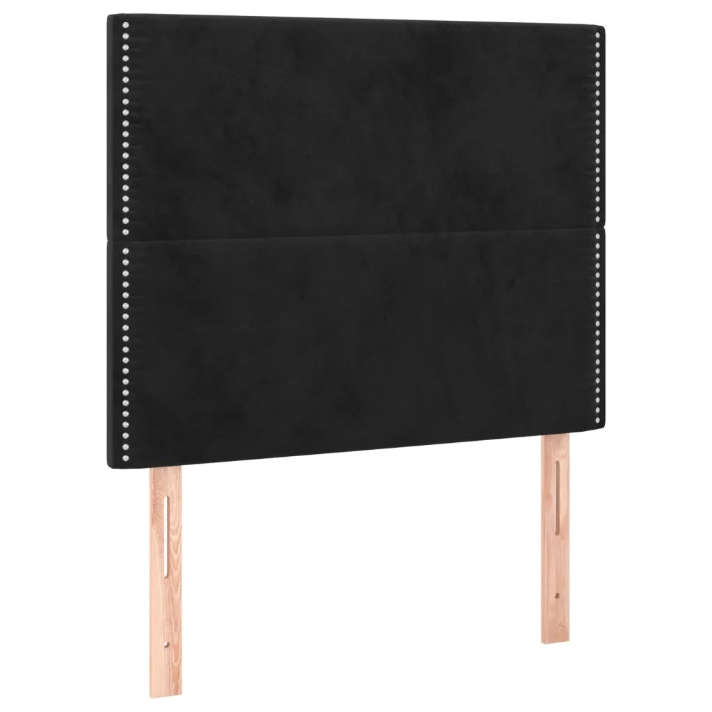 Testiera | Testata Nera 100x5x118/128 cm Velluto