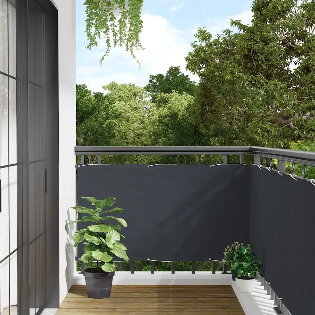 Schermo da balcone | Paravento da Balcone Antracite 500x120 cm in PVC