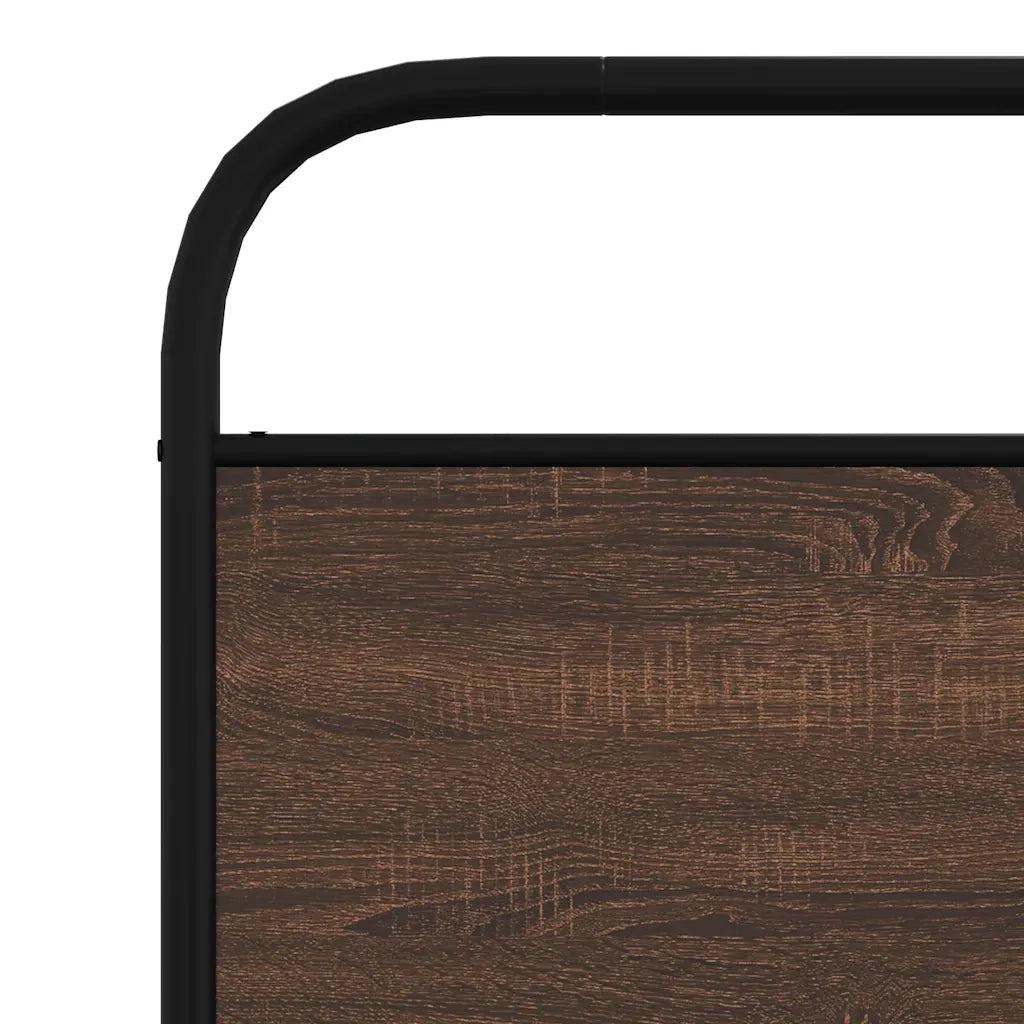 Letto singolo | Letto per adulti | Giroletto senza Materasso Rovere Marrone 100x200 cm Truciolato