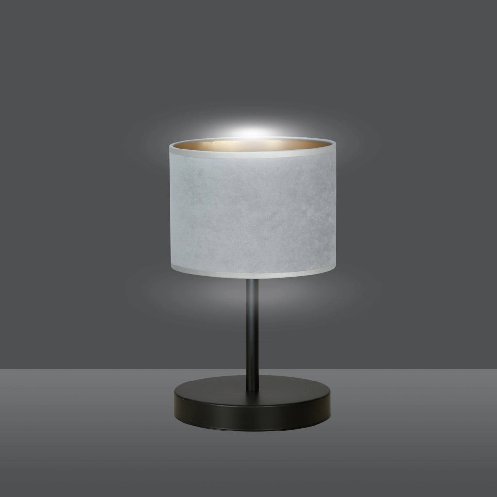 Lampada da tavolo Emibig Hilde nero/grigio E27 34cm