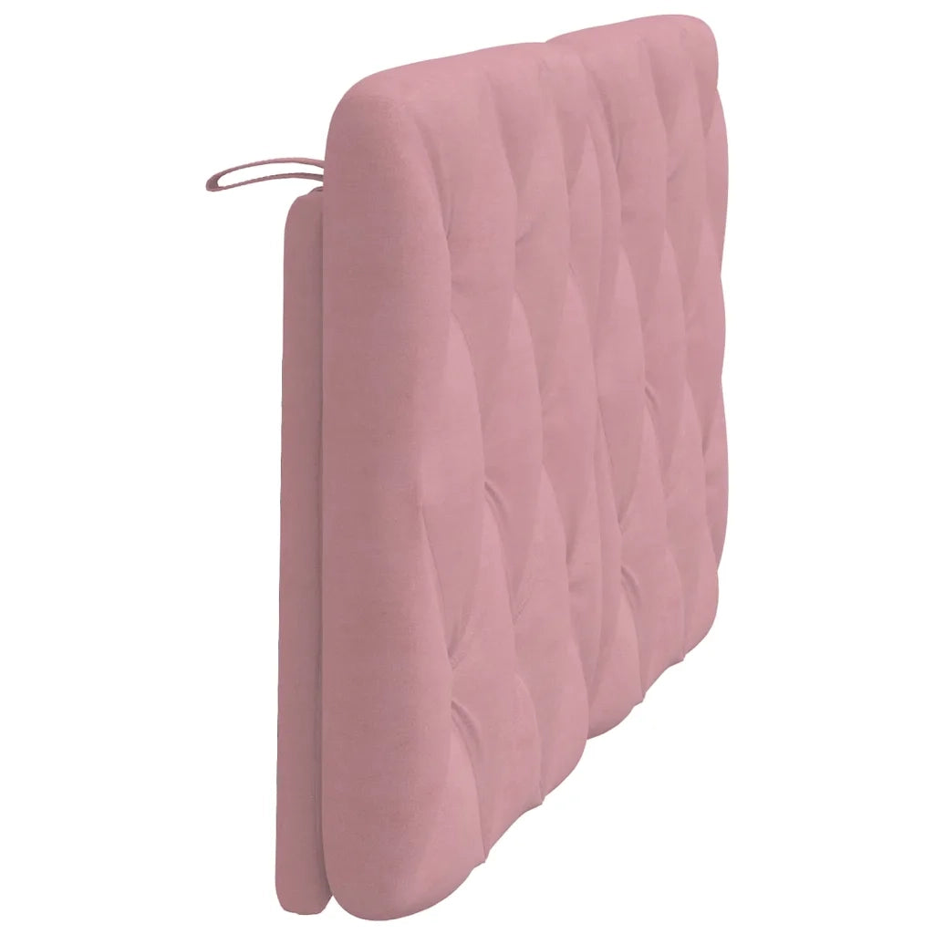 Coussin de tête de lit rose 120 cm velours