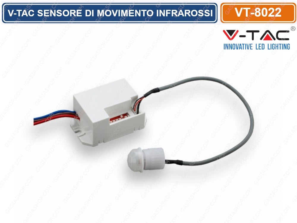 V-TAC VT-8022 SENSORE DI MOVIMENTO A INFRAROSSI PER LAMPADE LED - SKU 5082