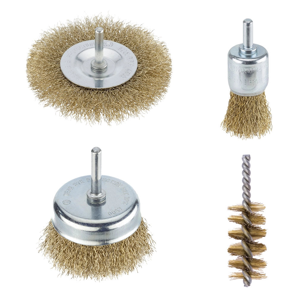 Set Spazzole Miste Pg 4 Pezzi 28 mm