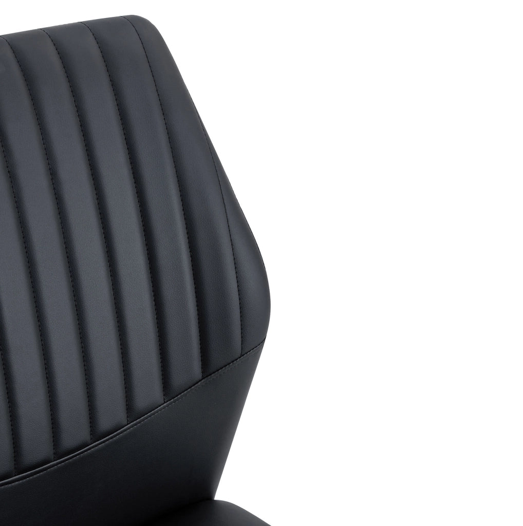 SEDIA da pranzo Set da 4 pezzi 93 cm Nero PU e metallo