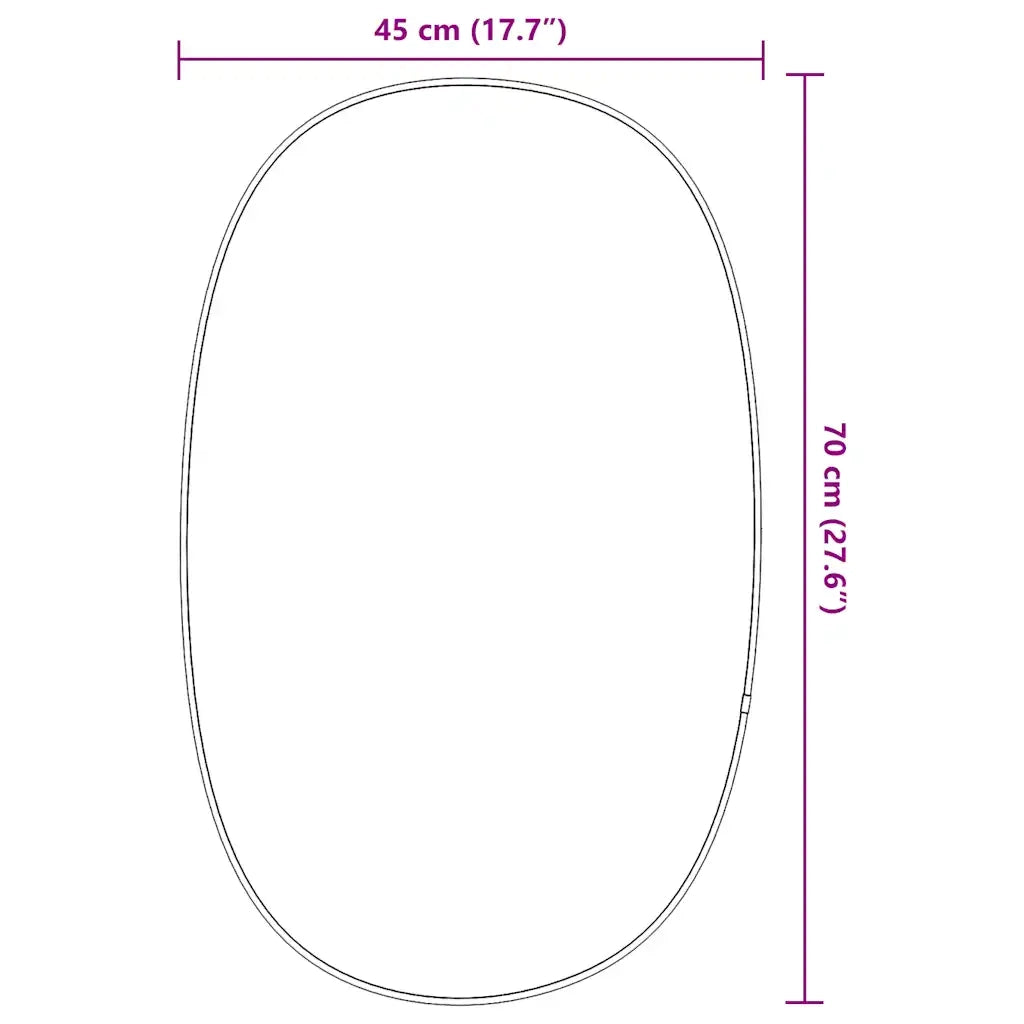 Specchio da Parete Dorato 70x45 cm 348219