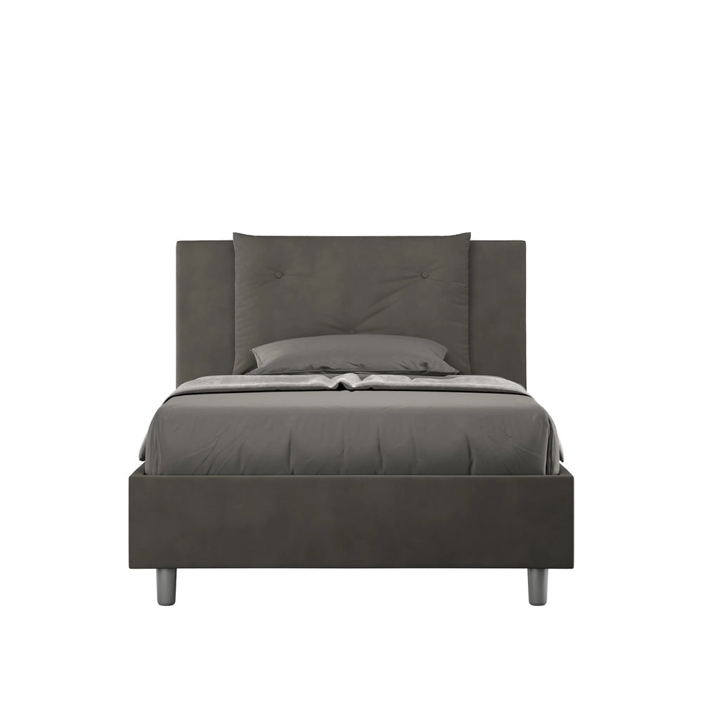 Letto Singolo 100x210 cm con Rete Appia Grigio