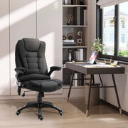 Poltrona da ufficio 68x72x110-120 cm con massaggio e riscaldamento in poliestere nero