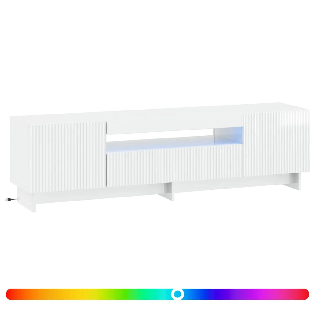 Mobile TV LED EDE 153 x 35 x 43 cm Bianco Lucido 896029