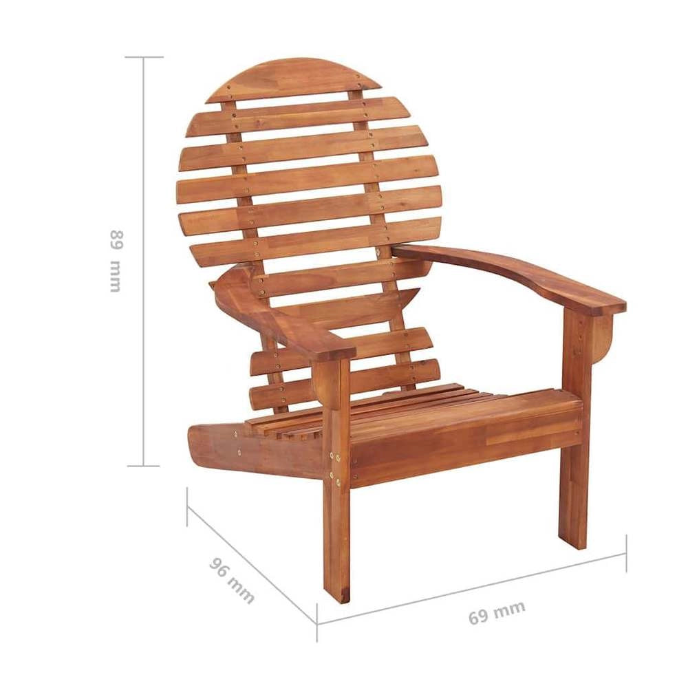 Adirondack Chair, Solid Acacia Wood