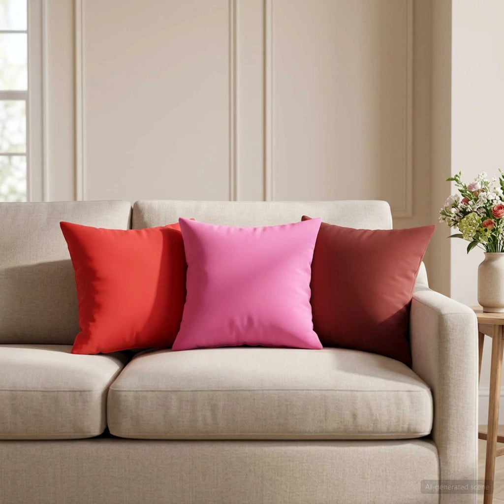 Federa 12 pcs HEERLEN Rosa 40 x 40 cm Poliestere 908586