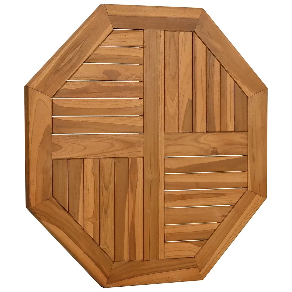 Dessus de table 70x70x2,5 cm octogonal bois de teck massif