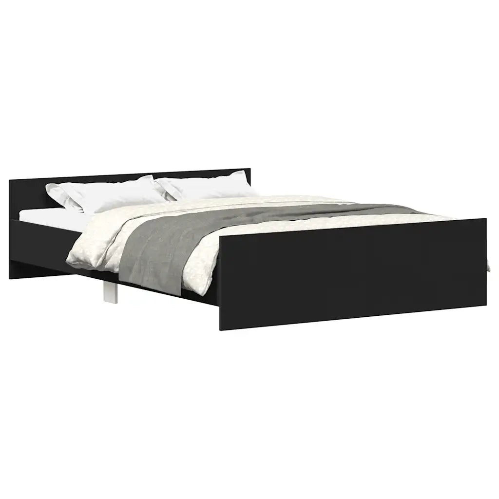 Giroletto con Testiera e Pediera Nero 120x200 cm 3203741