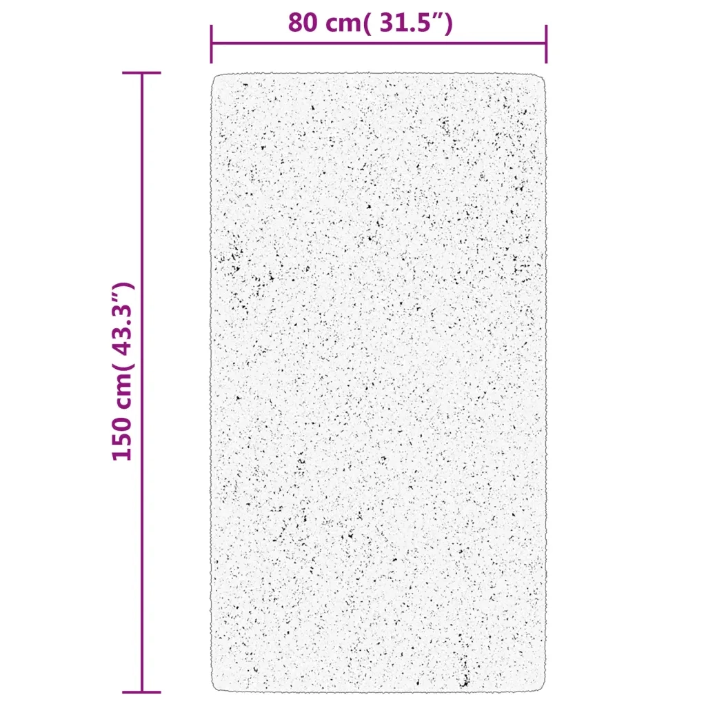 Tappeto a Pelo Corto HUARTE Morbido Lavabile Antracite 80x150cm 374995