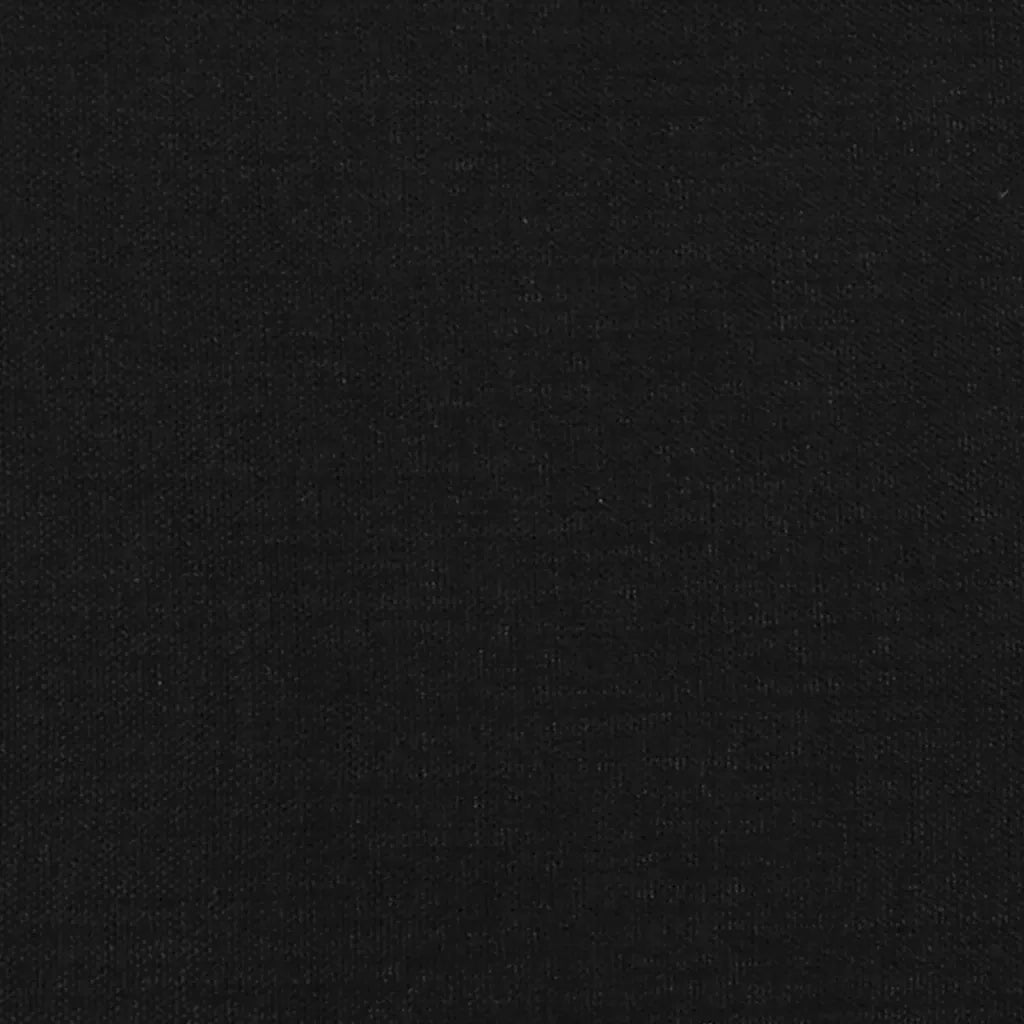 Testiera | Testata Nera 180x7x118/128 cm Tessuto