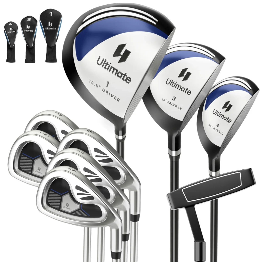 Set di 9 mazze da golf con driver e putter baricentro basso per un lancio alto alluminio blu 20_0011464