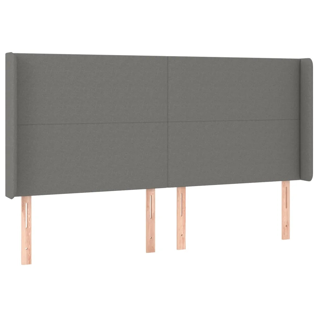 Testiera | Testata a LED GrigioScuro 183x16x118/128cm inTessuto