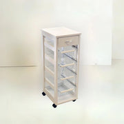Carrello salvaspazio 84x39x29 cm bianco