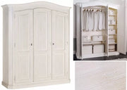 Armadio 3 porte shabby in legno spazzolato 181x63x217 (2205) - Mobili 2G