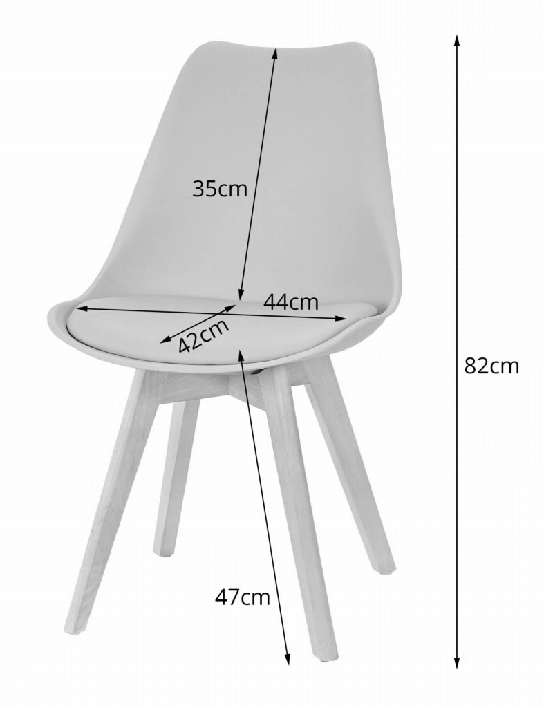 Sedia VALORA RIXK - Trasparente con gambe naturali x 2
