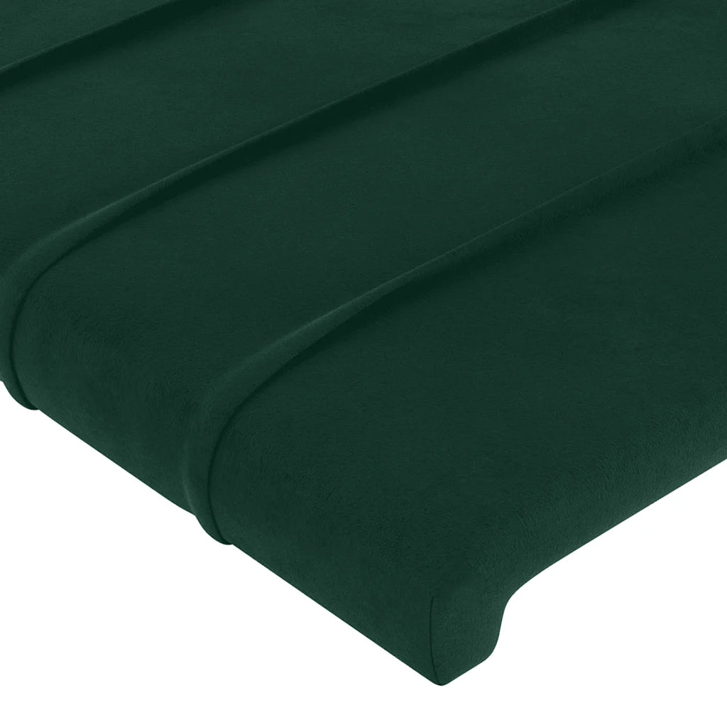 Testiera Verde Scuro 160x5x78/88 cm in Velluto 346169