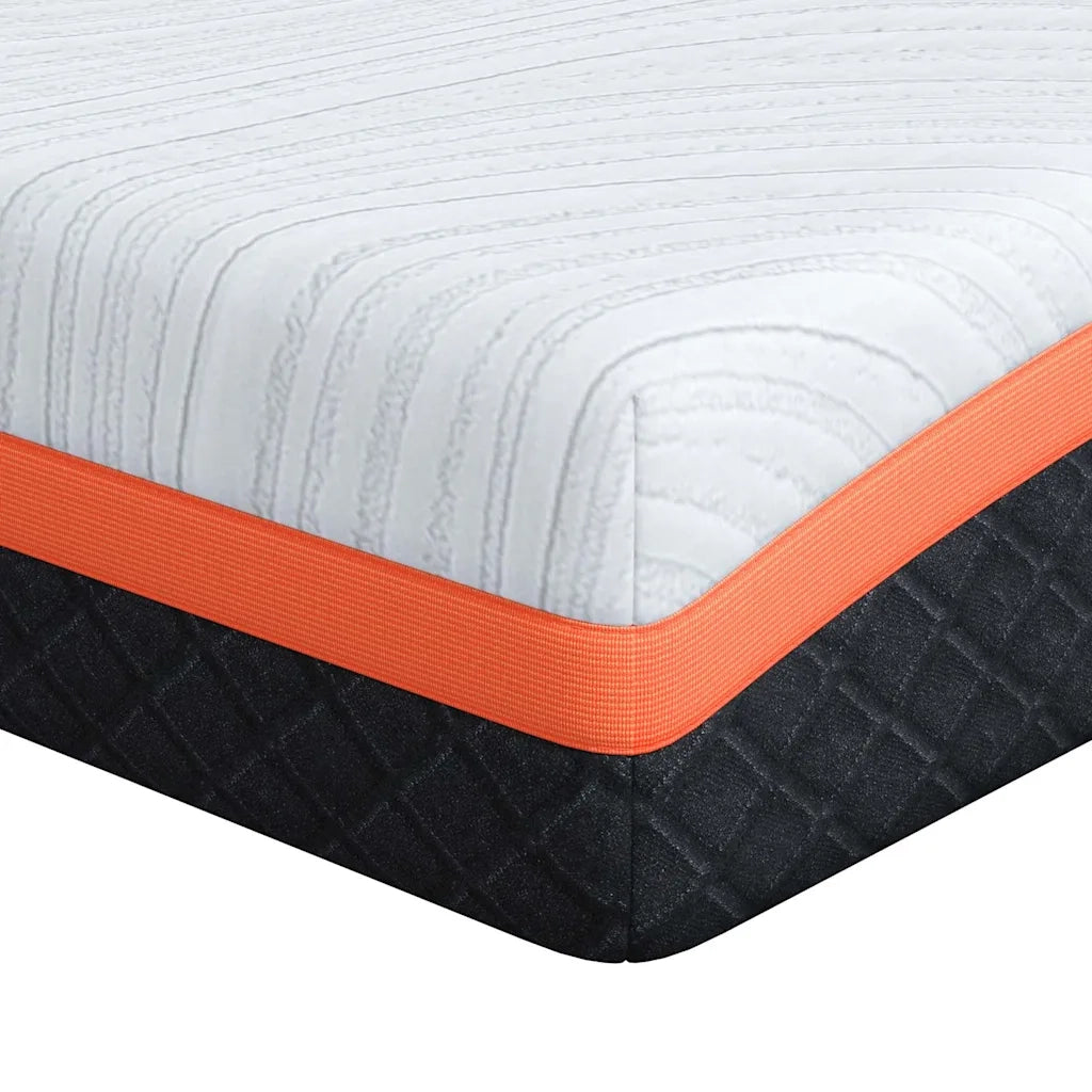 Materasso-Materasso per letto Bianco e Nero 90 x 190 cm Tessuto Jacquard