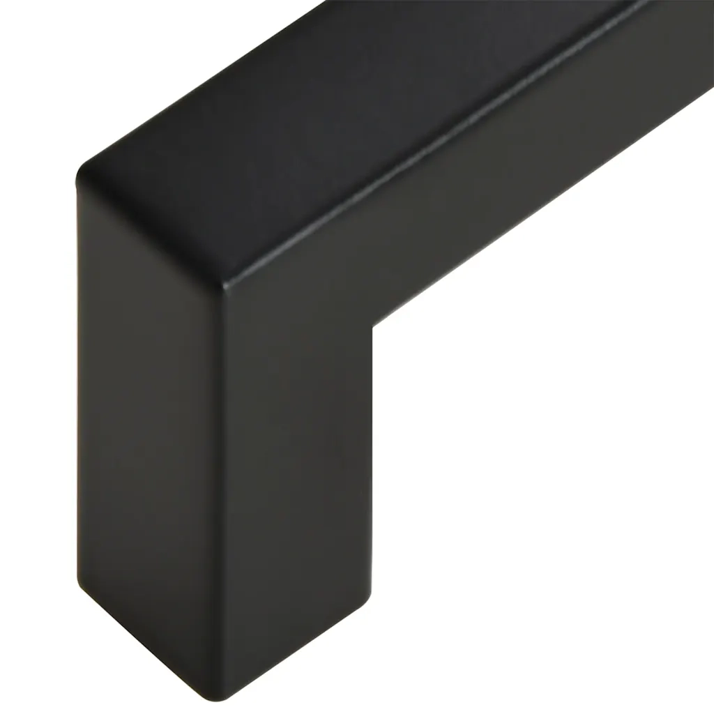Poignées d'armoire 10 pcs noir 160 mm acier inoxydable