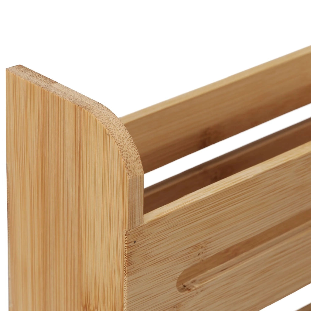 Portaspezie a 2 livelli portaoggetti da cucina salva-spazio 60 x 25 x 50 cm in bambù naturale 13_0011848