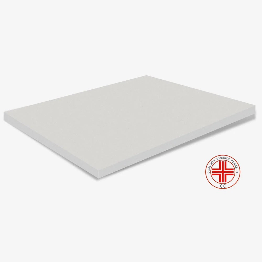 Topper 160x190 Memory Foam per materasso - alto 5 cm, sfoderabile, tessuto AloeVera | Correttore H5