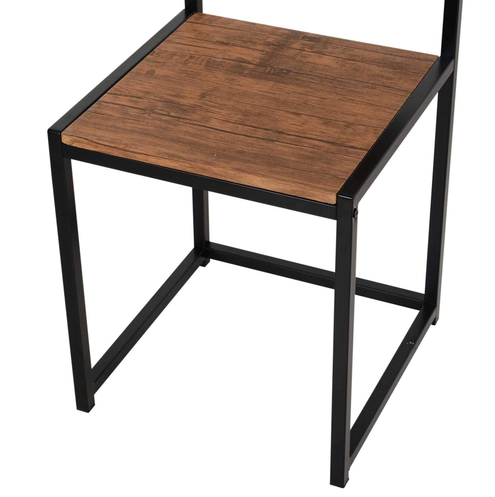 Set tavolo da pranzo con 2 sedie in MDF e acciaio