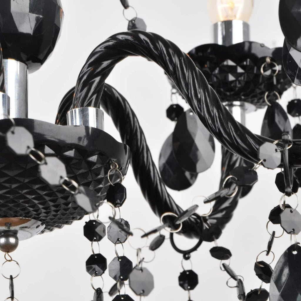 LÚZETE - LAMPADA DA SOFFITTO 6 LUCI GIULIA NERO