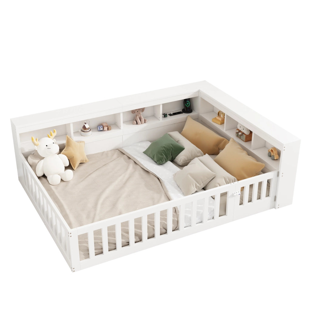Daybed 140x190 cm con prese USB, vano laterale e rete