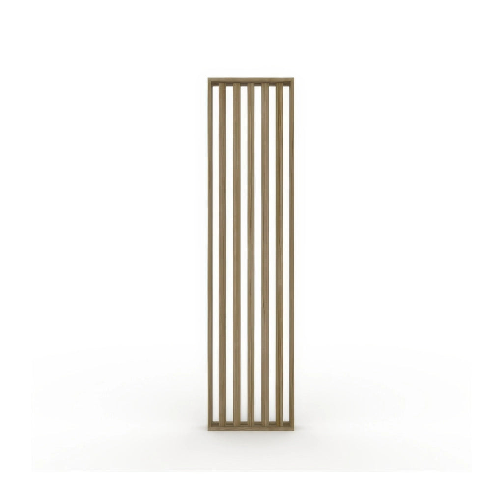 Pannello Divisorio a Doghe in MDF Noce 60 x 245 cm Separatore per Ambienti
