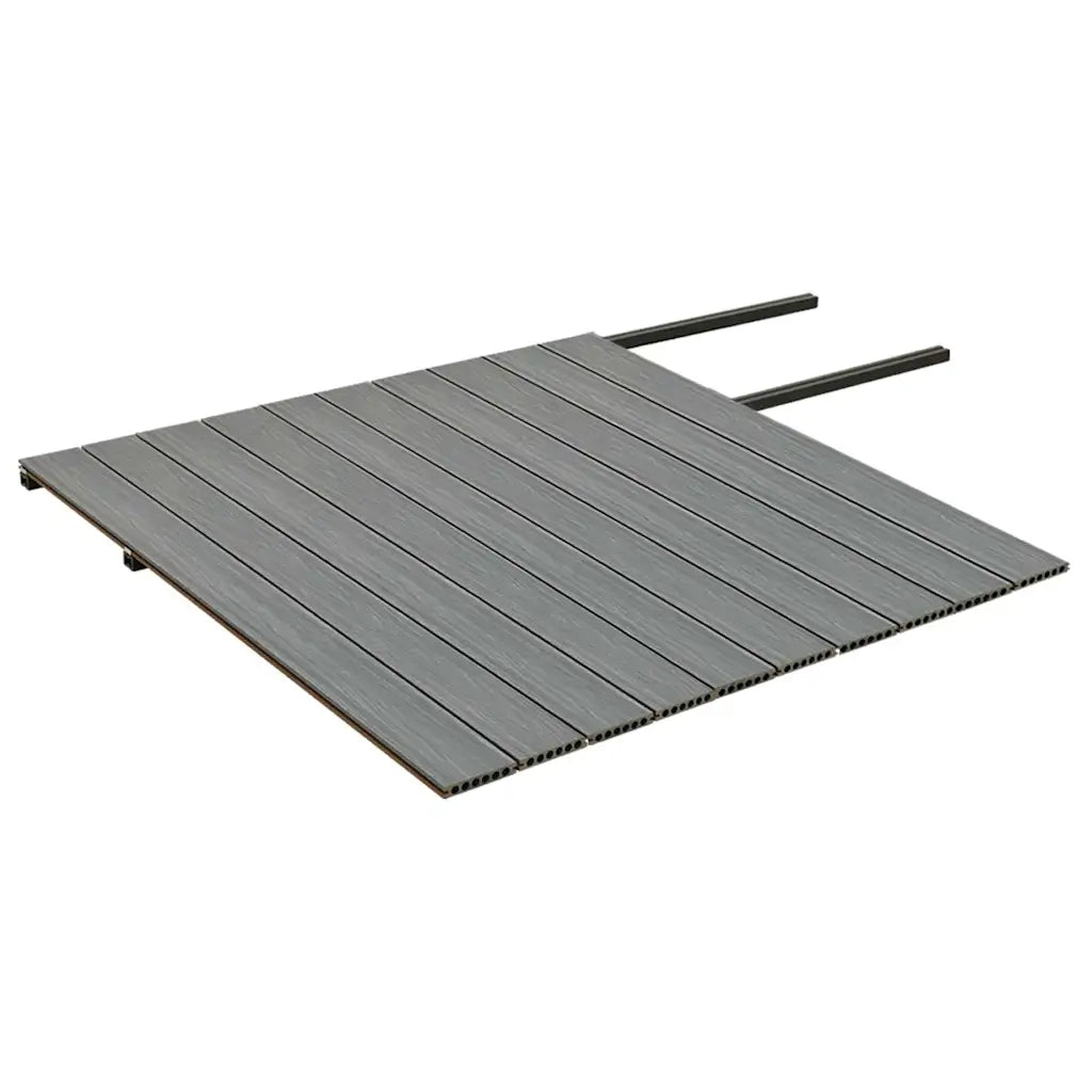 Listoni Decking WPC con Accessori Marroni e Grigi 20m² 2,2 m 3070465