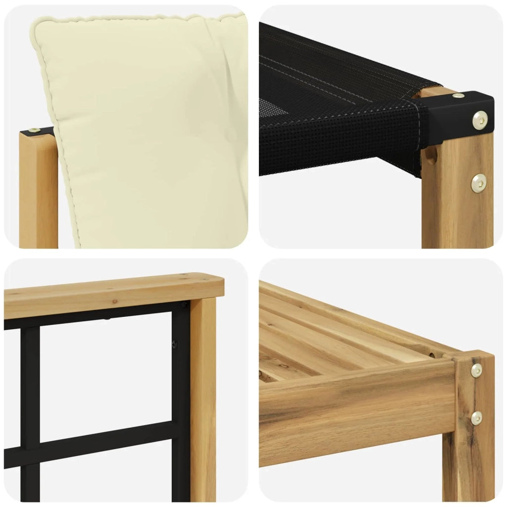 Set di divani da esterno 9 pcs Bianco e Crema 79 x 79 x 37 cm 3389000
