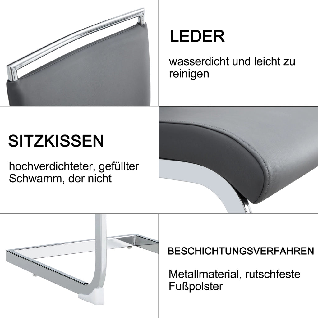 SEDIA ergonomica 42x48x95 cm grigio metallo
