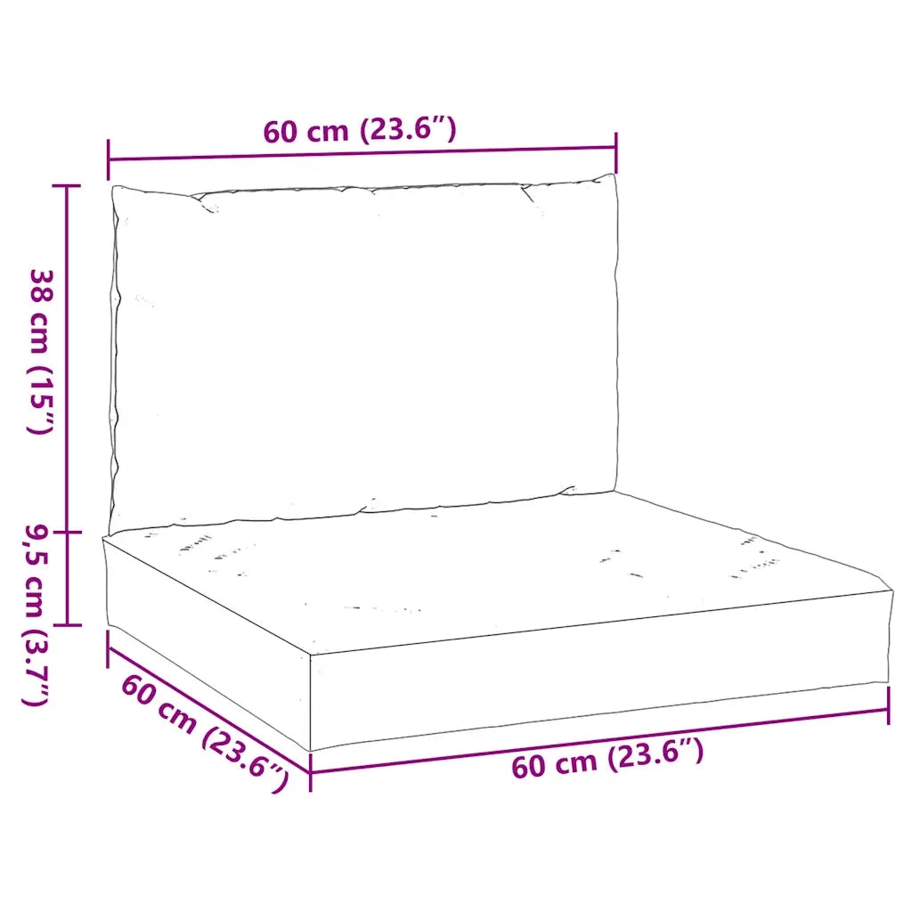 Cuscini per Pallet 2 pz | Cuscini per sedie Beige M¨¦lange in Tessuto