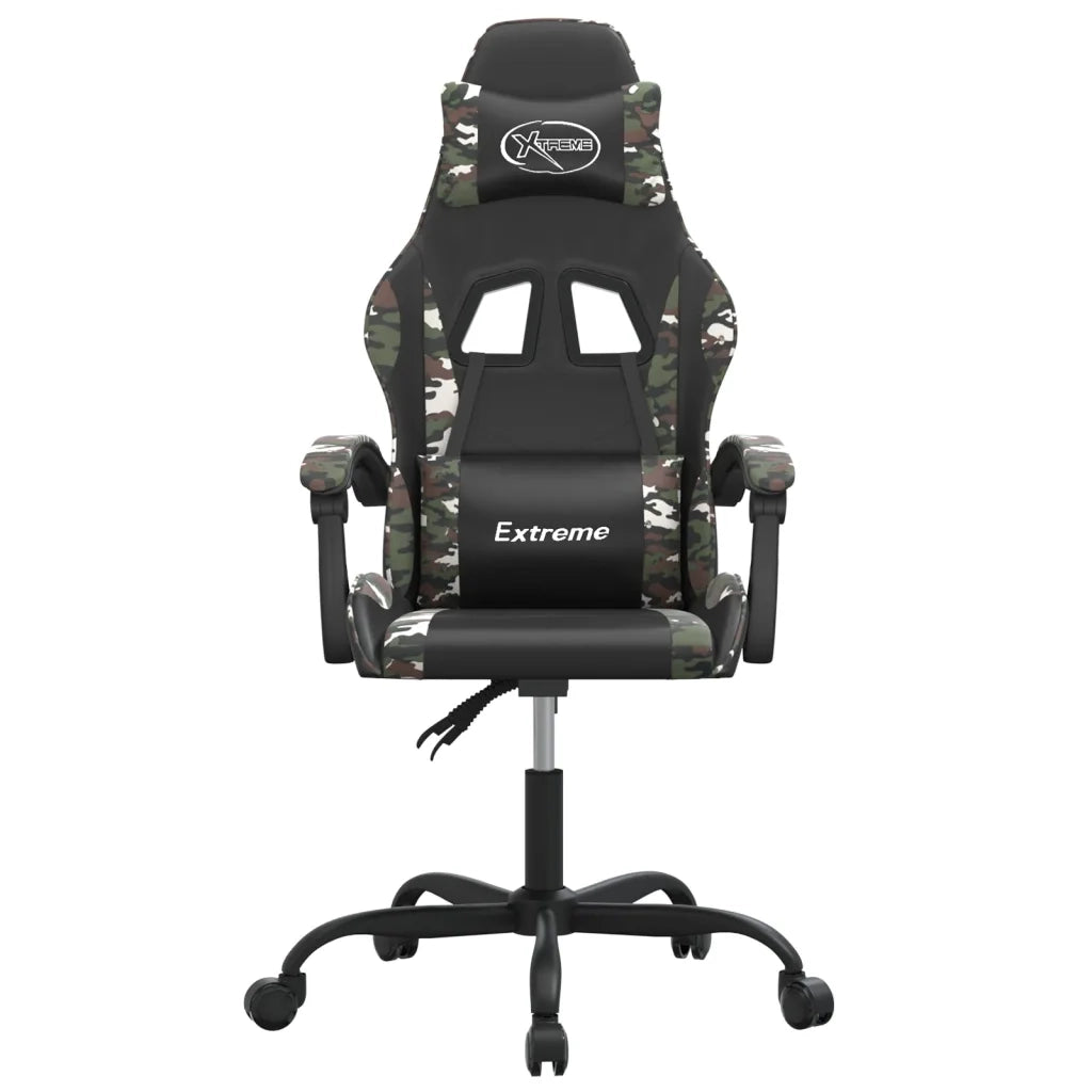 Sedia da Gaming Nero e Mimetico in Similpelle 3143877