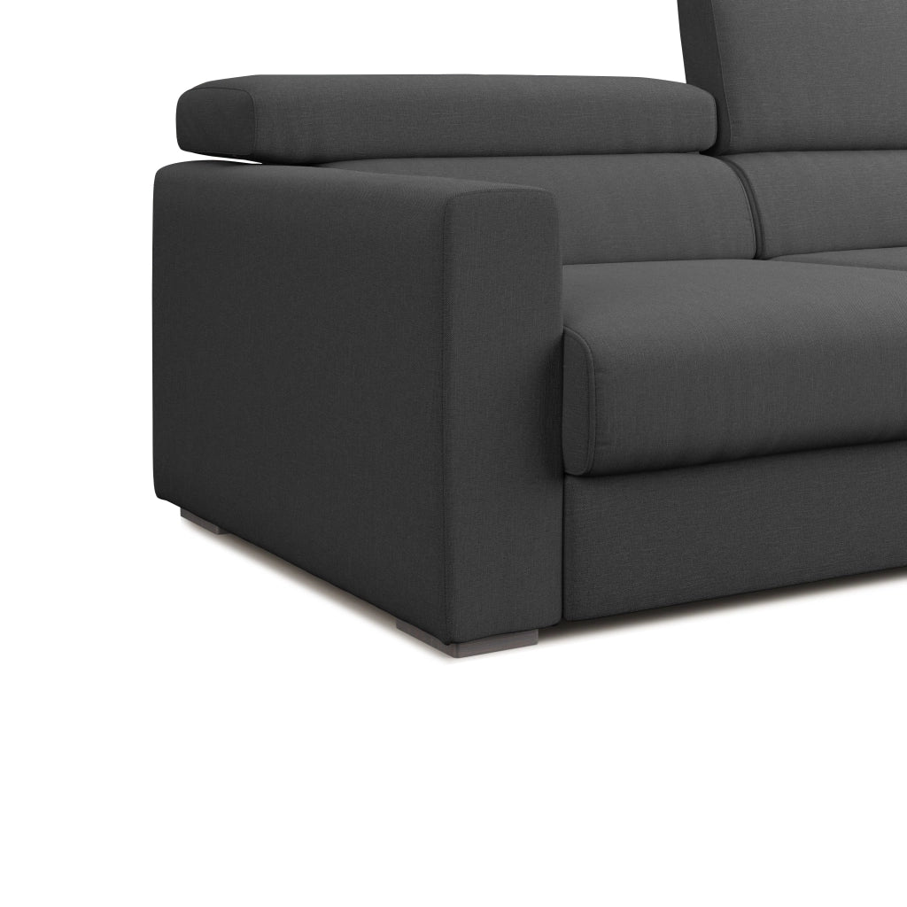 Dylan Divano con pouf estraibile 158 cm antracite