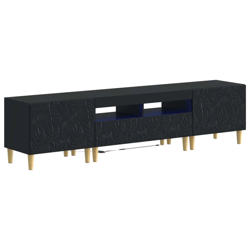 Mobile TV LED a 3 pezzi DELFT Nero Legno ingegnerizzato 3416757
