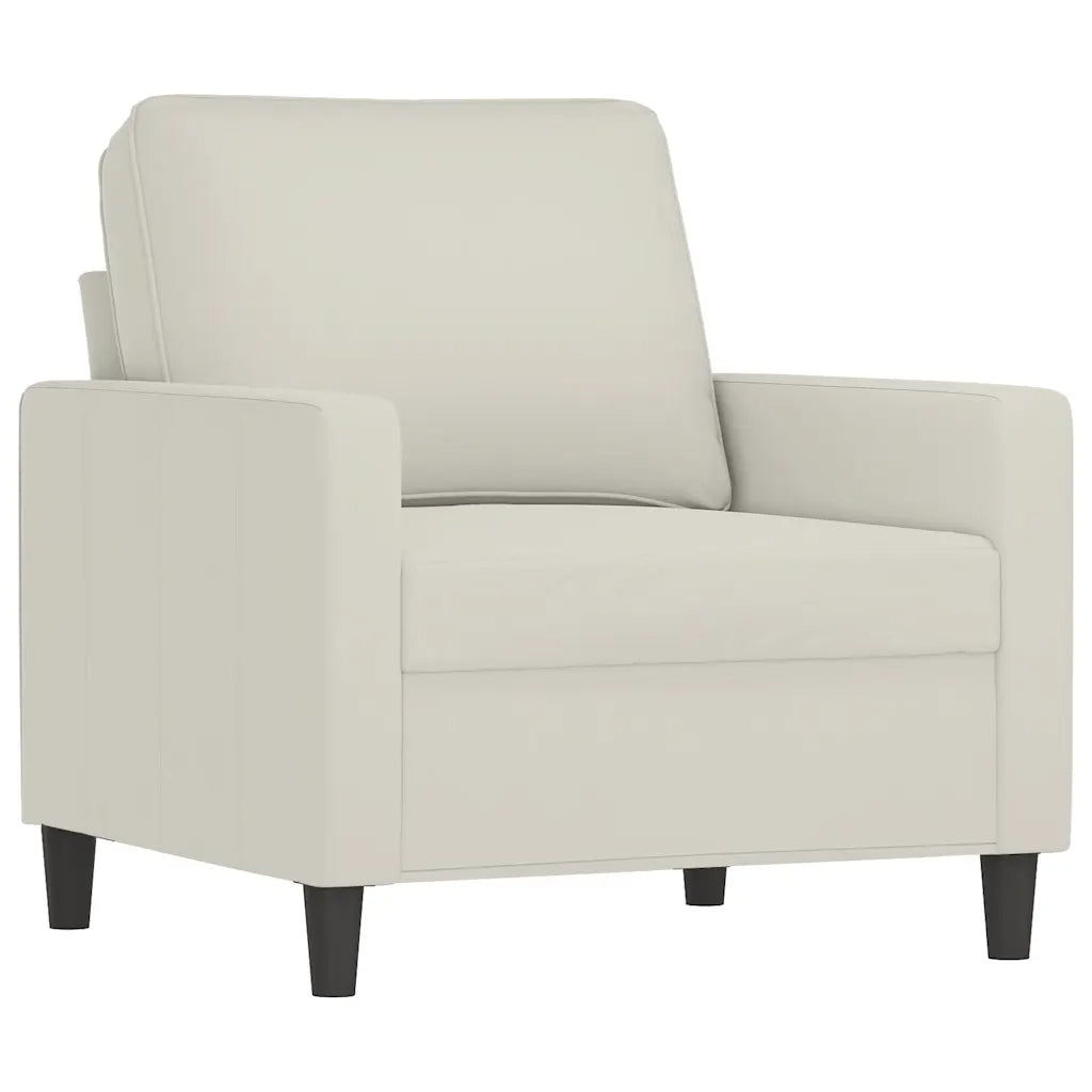 Fauteuil Crème 60 cm Velours