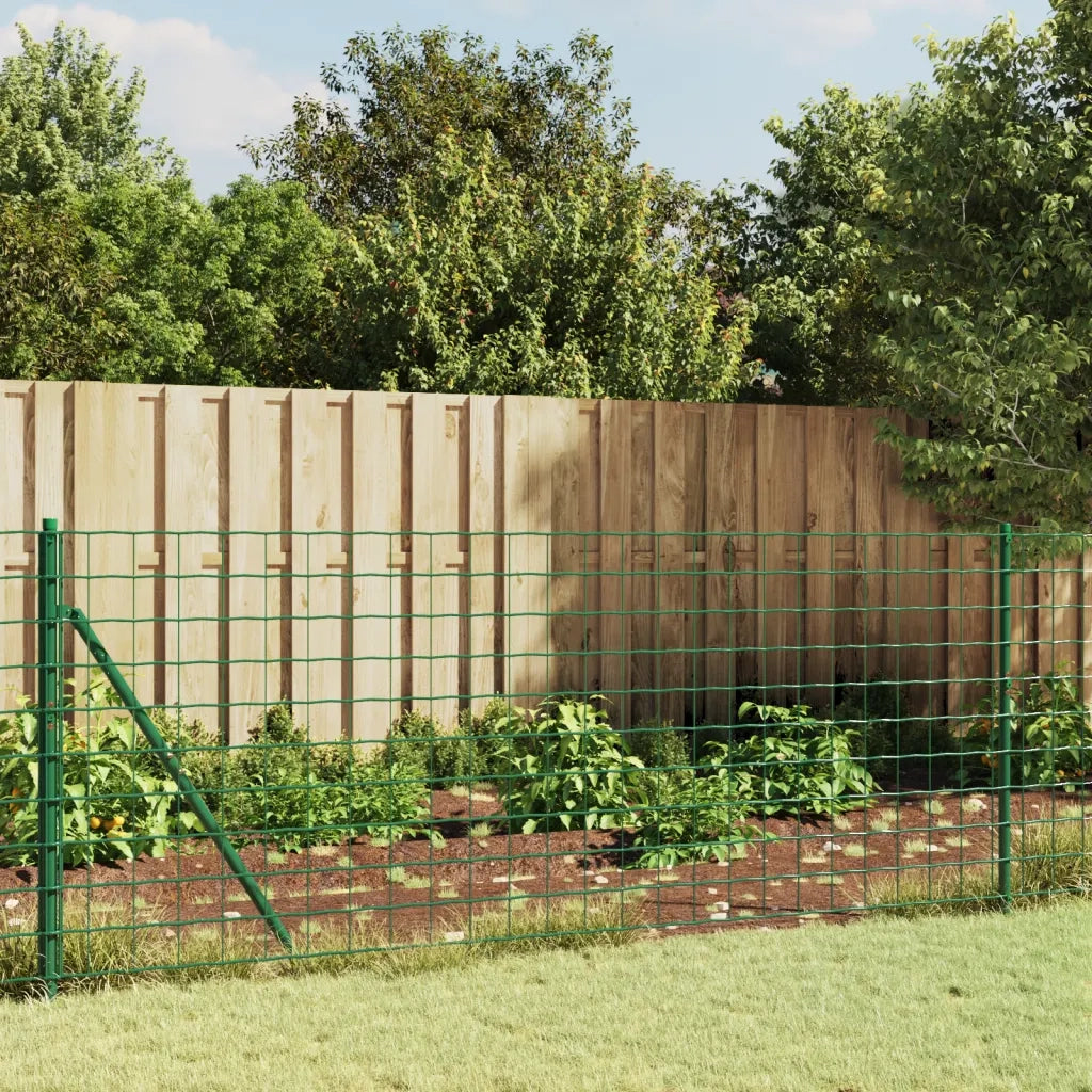 Recinzione da Giardino | Recinzione Metallica Verde 1x10 m in Acciaio Zincato