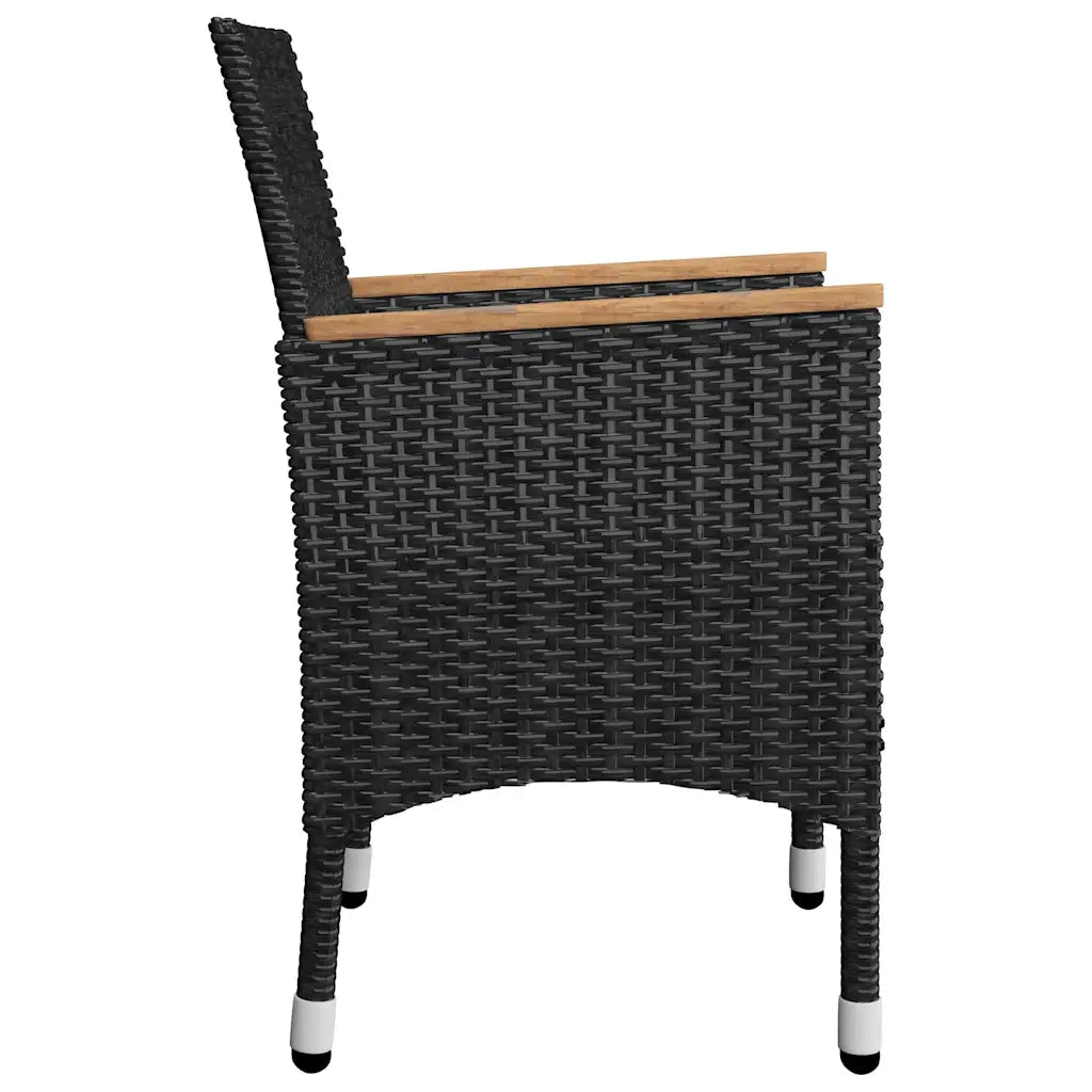 Set Mobili da Pranzo per Giardino 5 pz Nero 3067677
