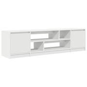 Mobile porta TV contemporaneo con ampio spazio di archiviazione soggiorno 188,5 x 41 x 50 cm in legno ingegnerizzato bianco 02_0055826