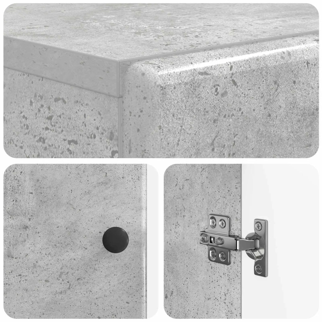 Mobiletto da Bagno BREDA Grigio Cemento 59,5 x 31 x 80 cm 897498