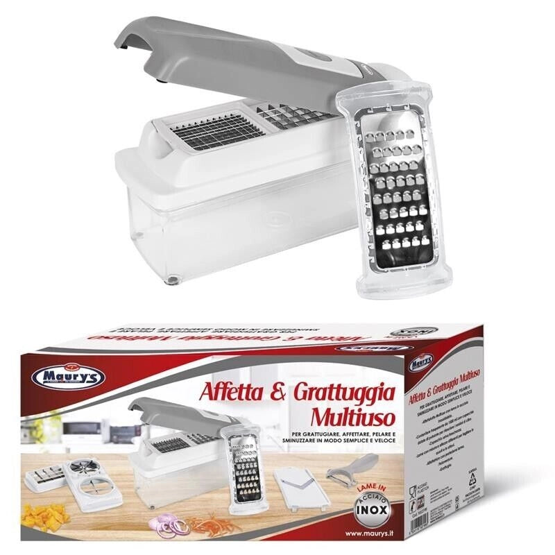 MAURY'S AFFETTA & GRATTUGIA MULTIUSO CON LAME IN ACCIAIO