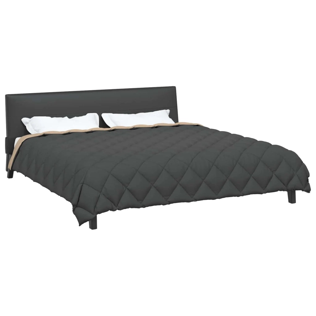 Duvet Invernale Antracite e Talpa 200 x 240 cm Microfibra 42025660