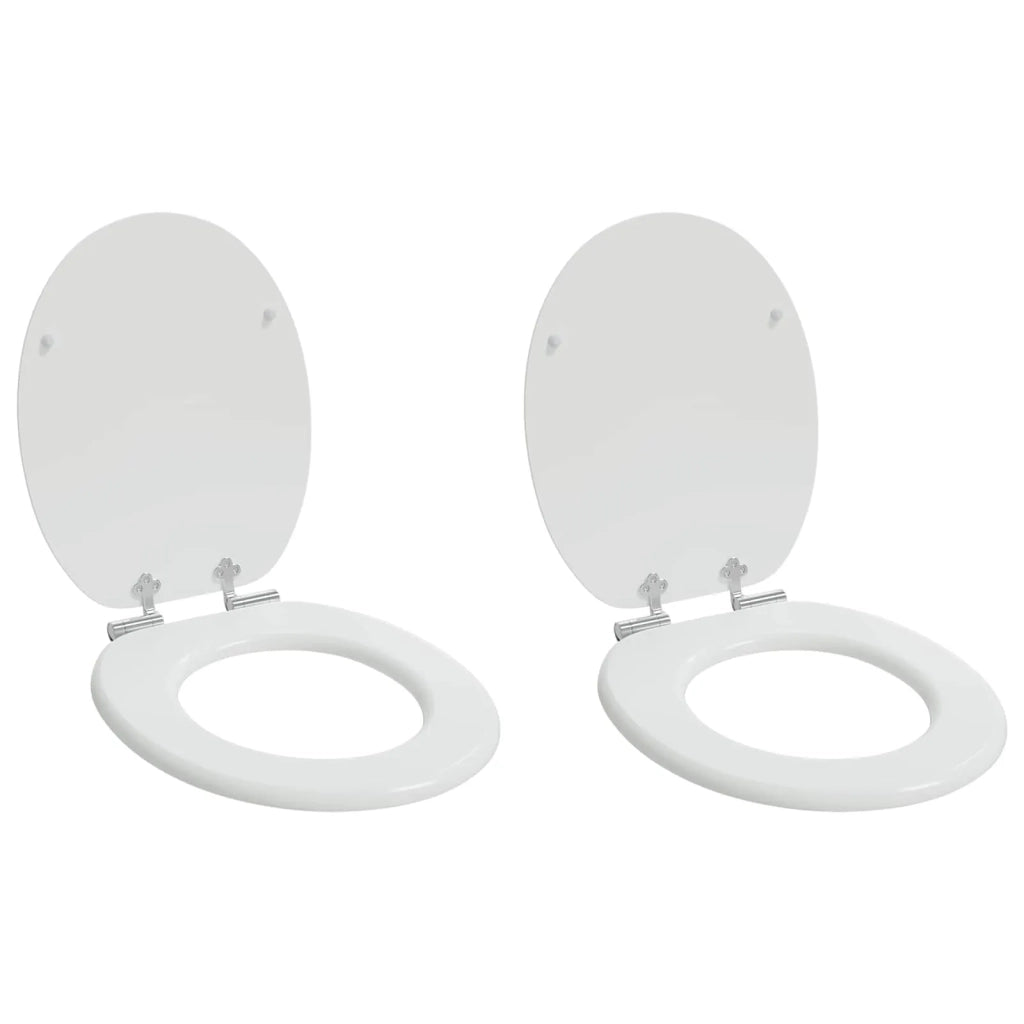 Sedile per toilette con chiusura morbida 2 pz Bianco CFW9540858