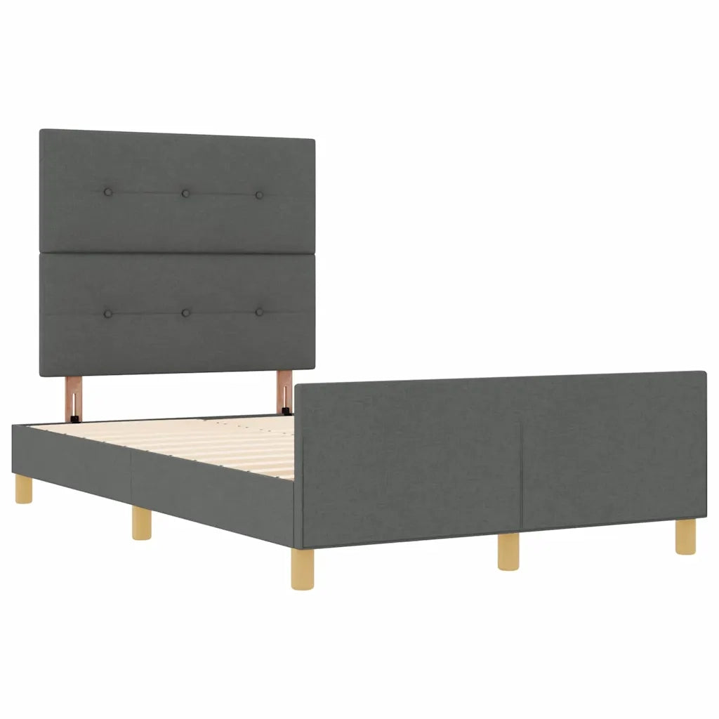 Struttura del letto Grigio scuro 120 x 190 cm Tessuto 3344712