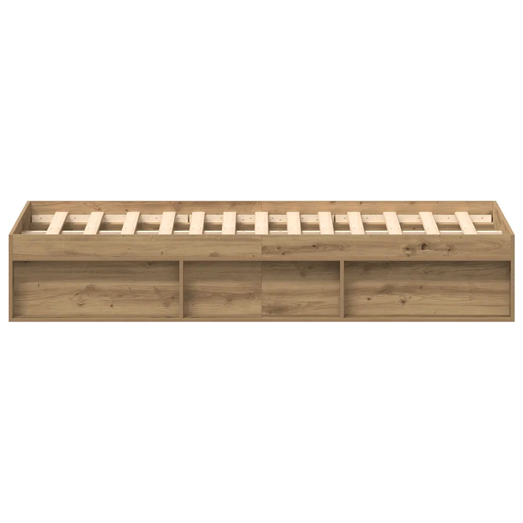 Letto matrimoniale | Letto per adulti | Giroletto senza Materasso Rovere Artigianale 150x200cm